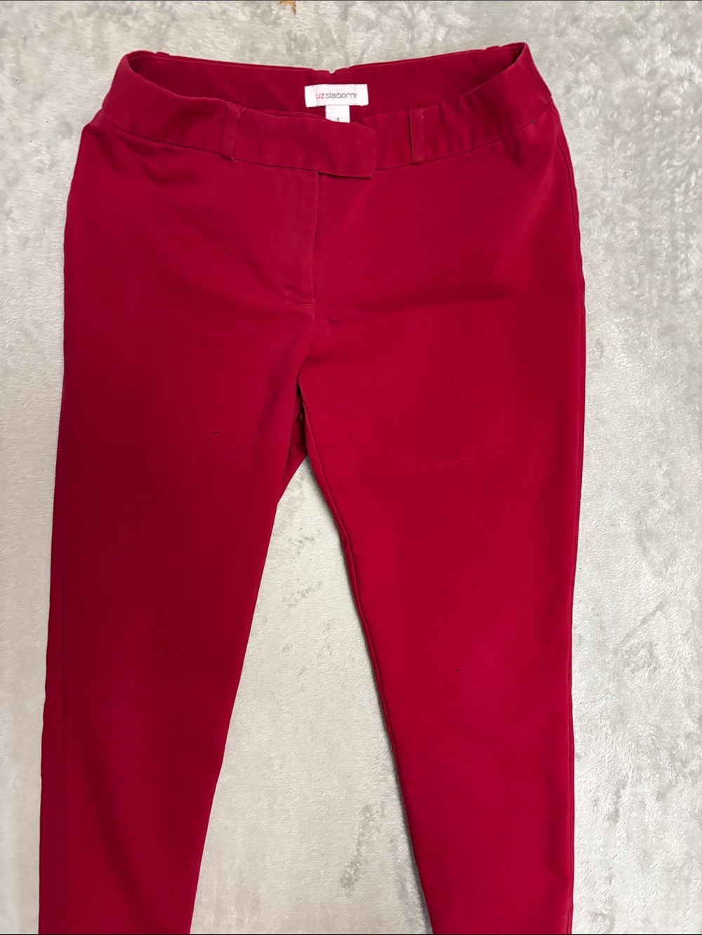 Liz Claiborne Women's Straight cropped Leg Pants in Red size 4